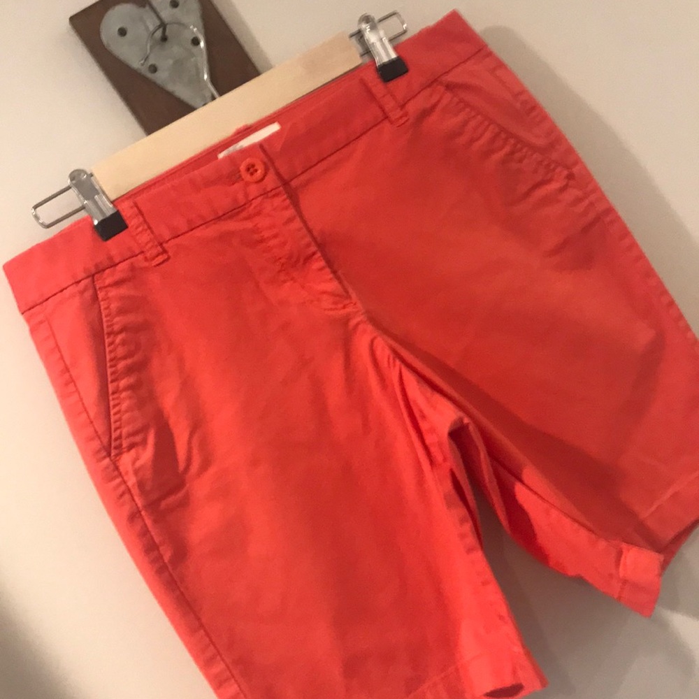 Jcrew orange Bermuda shorts Sz 6